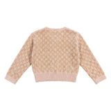Elisabetta Franchi La Mia Bambina Giacchino Maglia All-Over Milk Honey per Neonate