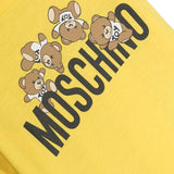 Moschino Kids T-Shirt Gialla con Motivo Teddy Bear per Neonate (DETTAGLIO)