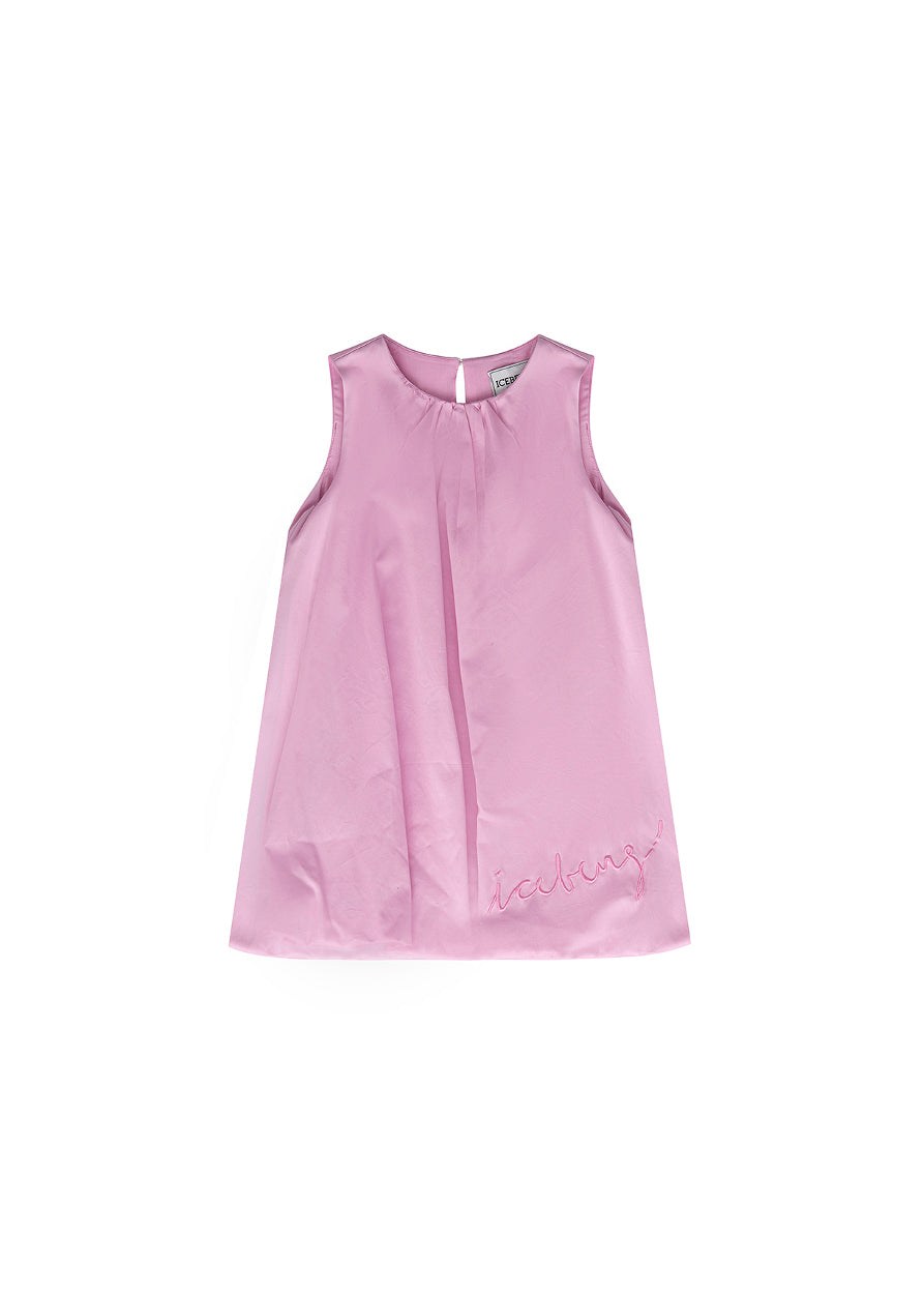Iceberg Kids Abito Rosa con Logo per Neonate