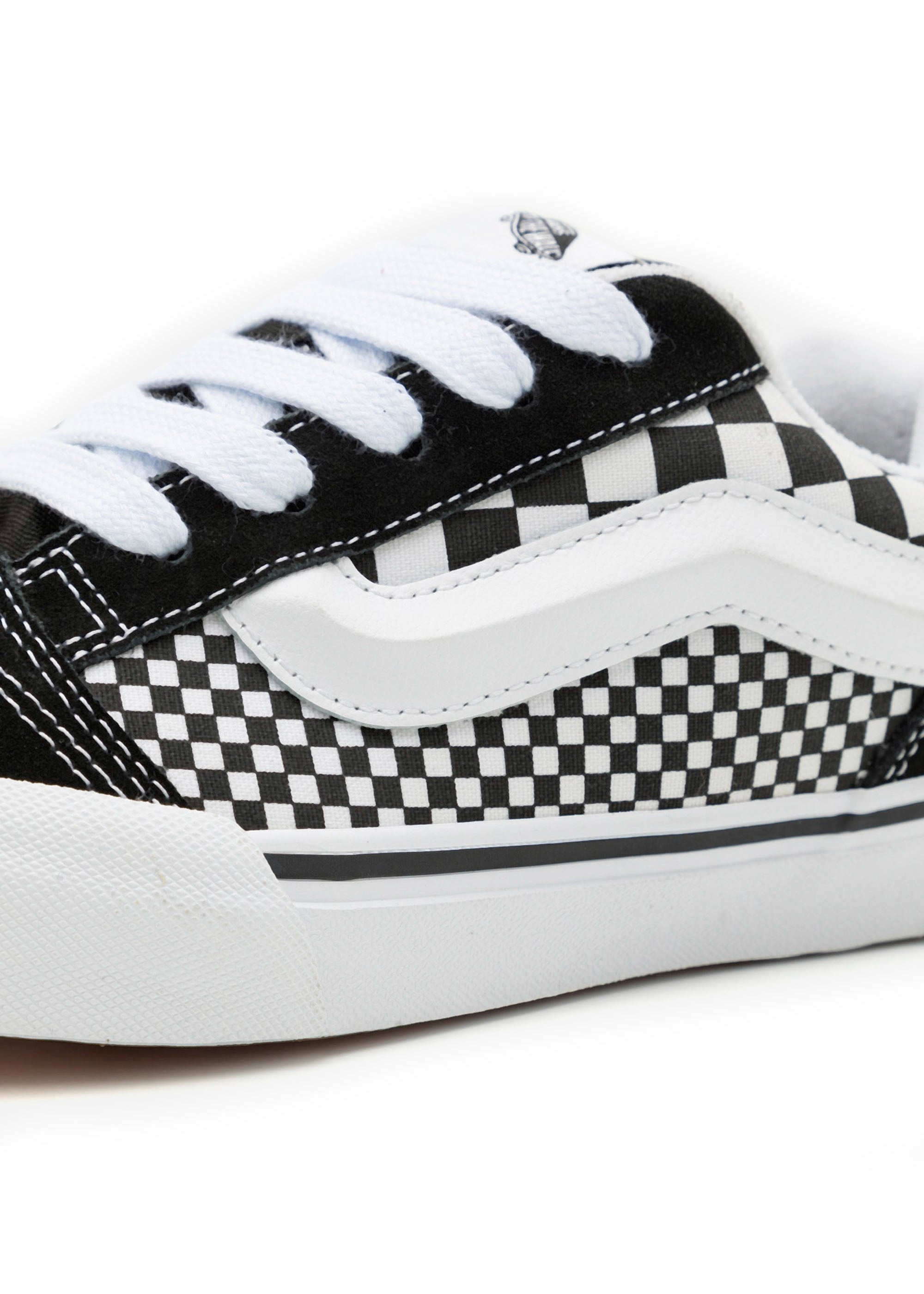 Vans Kids Knu Skool Checker Nero/Bianco per Bambini