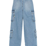 Barrow Kids Jeans Cargo Denim Chiaro per Bambini (retro)