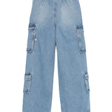 Barrow Kids Jeans Cargo Denim Chiaro per Bambini (retro)