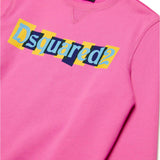 Dsquared2 Kids Felpa Fucsia con Logo Boxed per Bambine (dettaglio)
