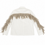Cocò et Mamà Kids Camicia bianca con frange per Bambine