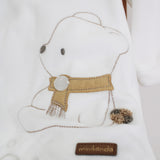 Minibanda Tutina Bianca con Ricamo per Neonati