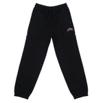 Sprayground Kids Pantalone Jogger Nero in Felpa con Logo Shark Mouth per Bambini