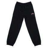 Sprayground Kids Pantalone Jogger Nero in Felpa con Logo Shark Mouth per Bambini