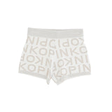 Pinko Kids Short Tricot Bianco con Logo All Over per Bambine