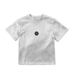 Philipp Plein Kids T-Shirt Argento a Costine con Logo per Bambine