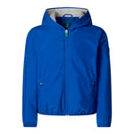 Save The Duck Kids Giubbino Blu con Cappuccio con Patch Logo