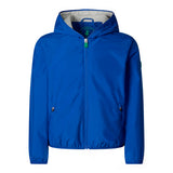 Save The Duck Kids Giubbino Blu con Cappuccio con Patch Logo