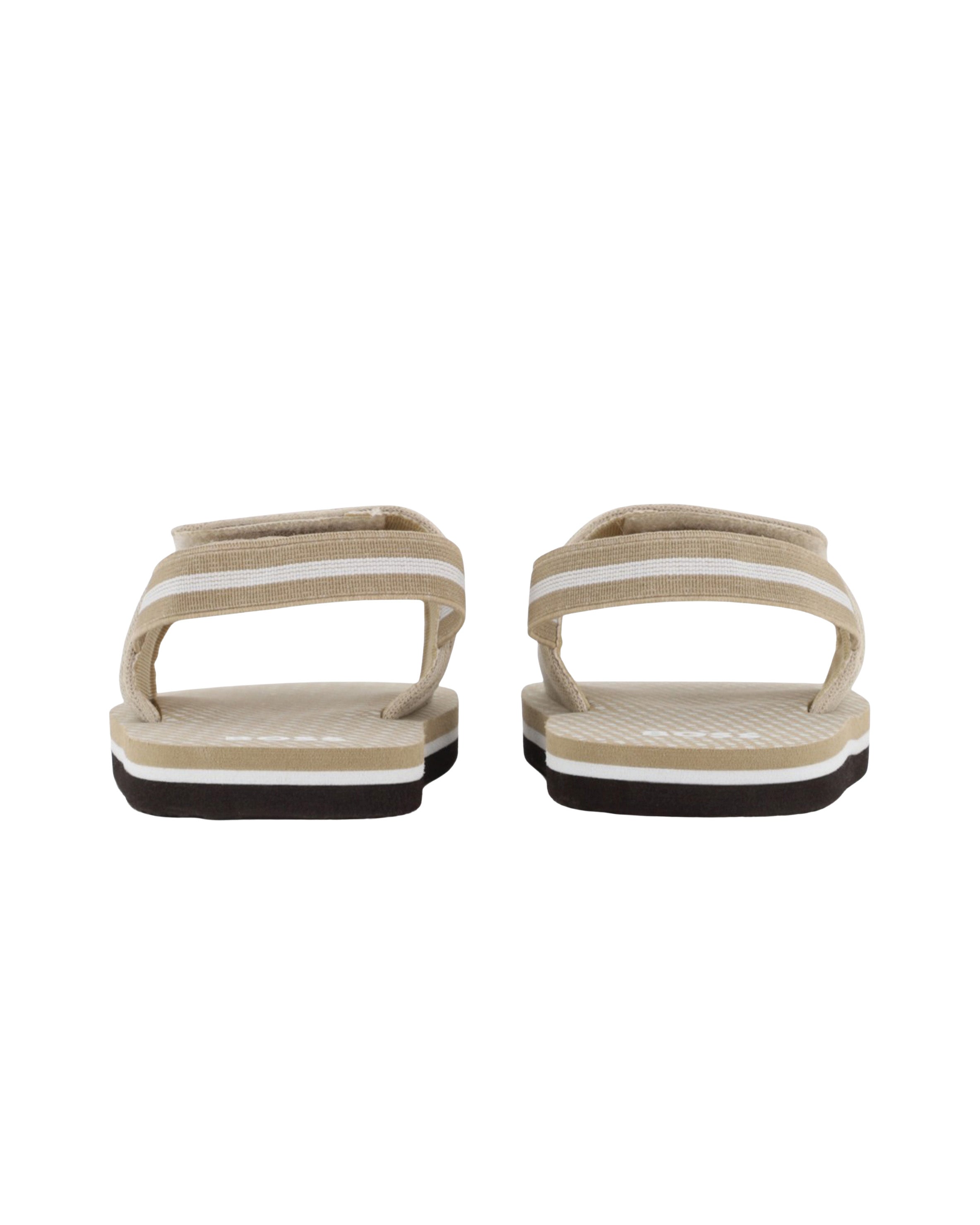 Boss Kids Ciabatte Beige con Chiusura a Strappo per Neonati
