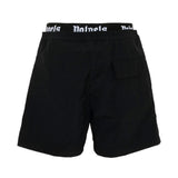 Palm Angels Kids Costume Nero con Banda Logata per Bambini