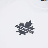 Dsquared Kids T-shirt con Stampa Logo Apertura Spalla con Bottoni con Neonati