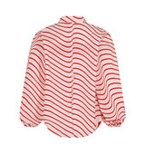 Msgm Kids Camicia Avorio/Rosso per Bambine