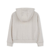 Michael Kors Kids Felpa Crema con Zip All-Over per Bambine
