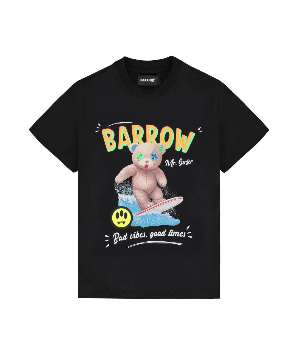 Barrow Kids T-Shirt Nero con Stampa Unisex