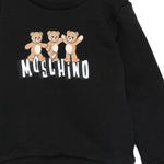 Moschino Kids Felpa Nero con Logo Teddy Bear per Neonati