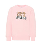 Moschino Kids Felpa Rosa con Logo Teddy Bear per Bambine
