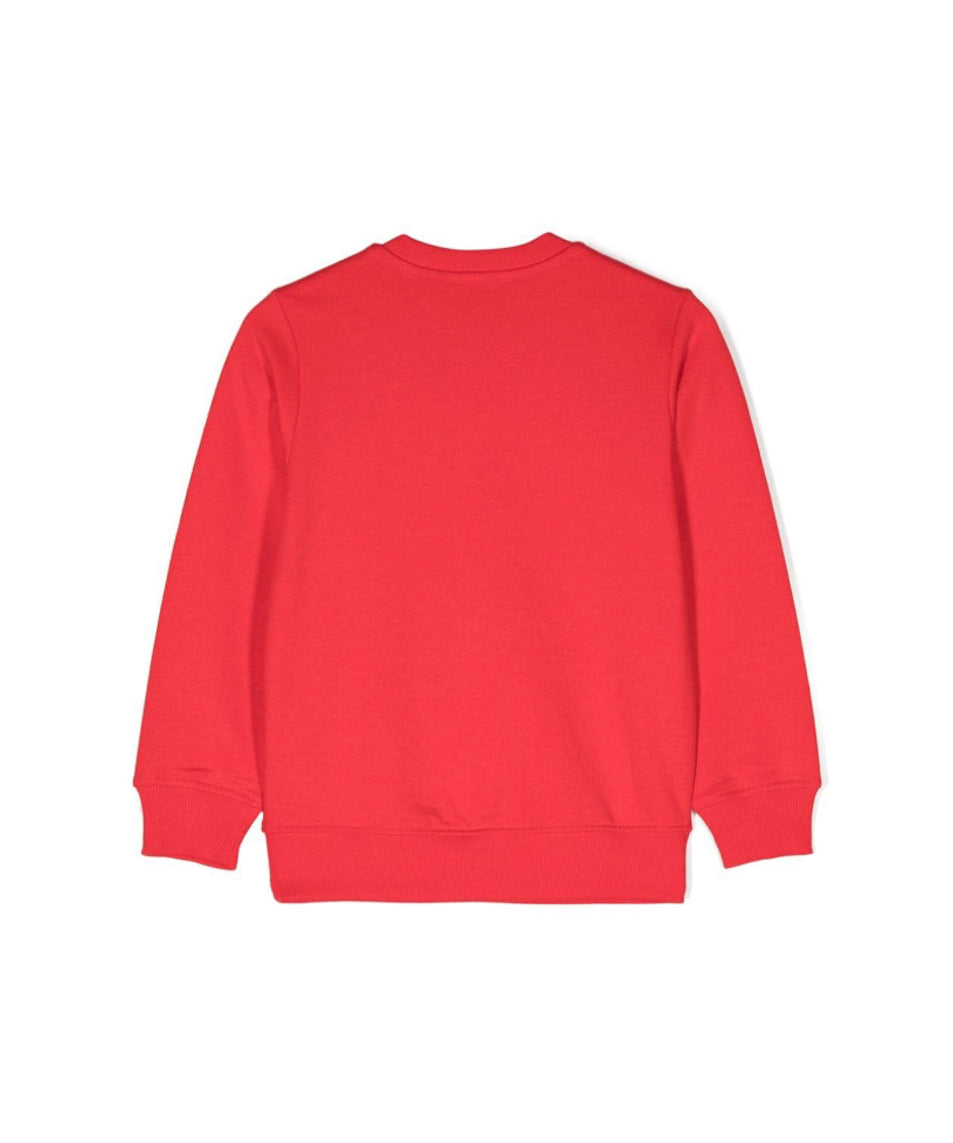 Moschino Kids Felpa Rossa con Logo Teddy Bear per Bambini (retro)
