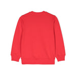 Moschino Kids Felpa Rossa con Logo Teddy Bear per Bambini (retro)
