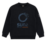 Suns Kids Completo in Felpa con Stampa City Blu per Bambini