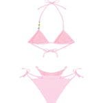 Barrow Kids Costume Bikini Rosa con Logo per Bambine