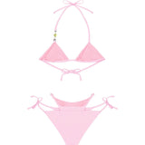 Barrow Kids Costume Bikini Rosa con Logo per Bambine
