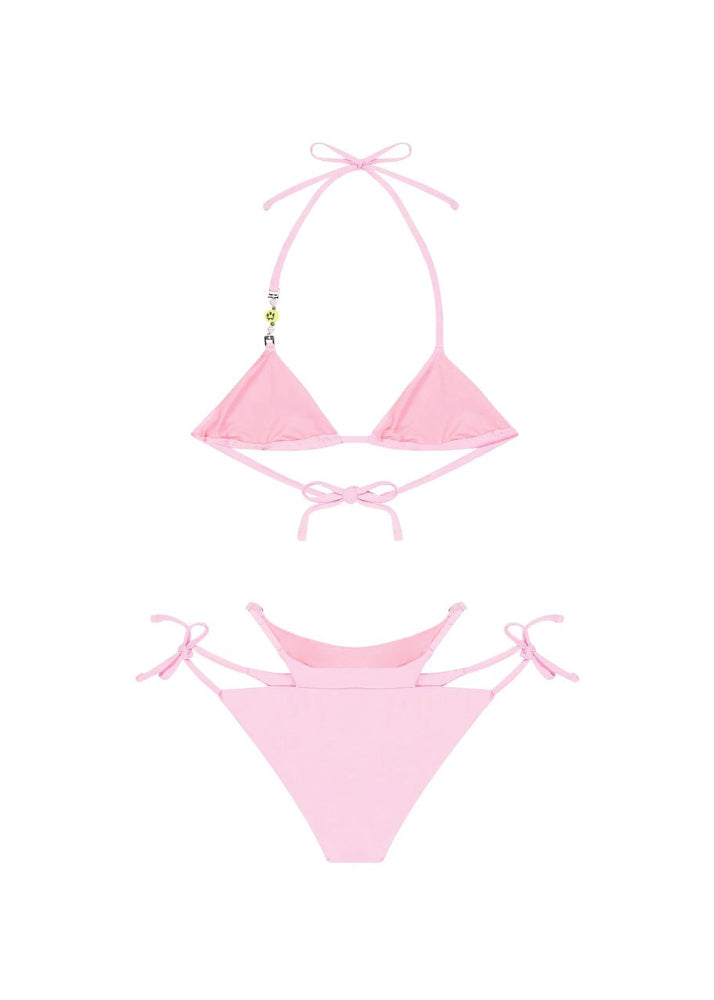 Barrow Kids Costume Bikini Rosa con Logo per Bambine