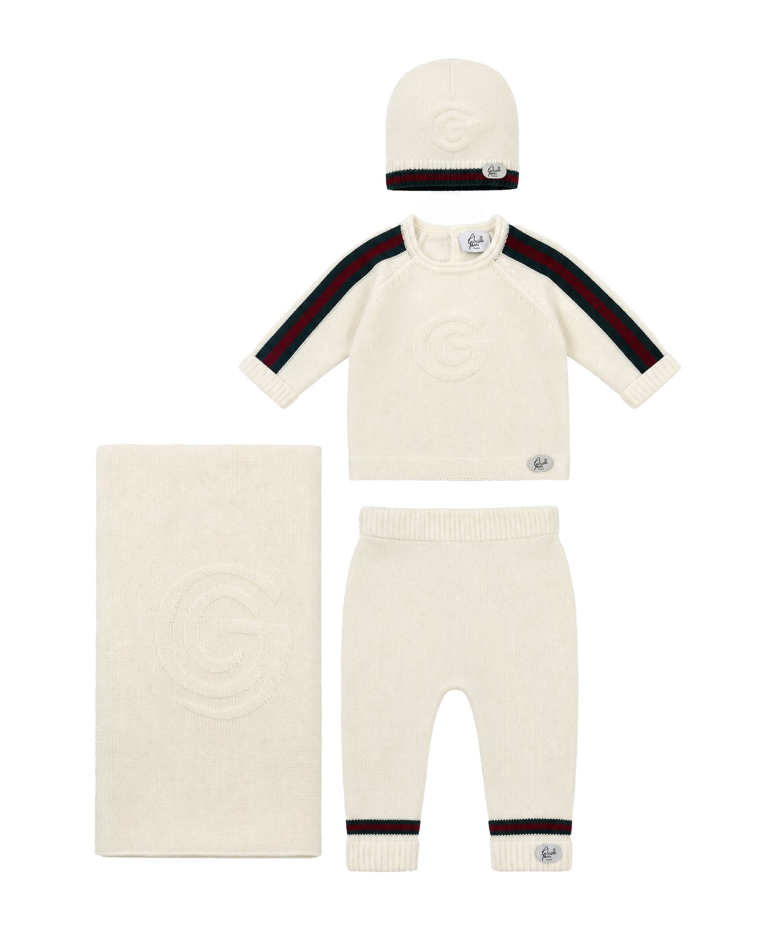 Gabriella Gucci Kids Set Completo+Capellino+Coperta Latte per Neonati