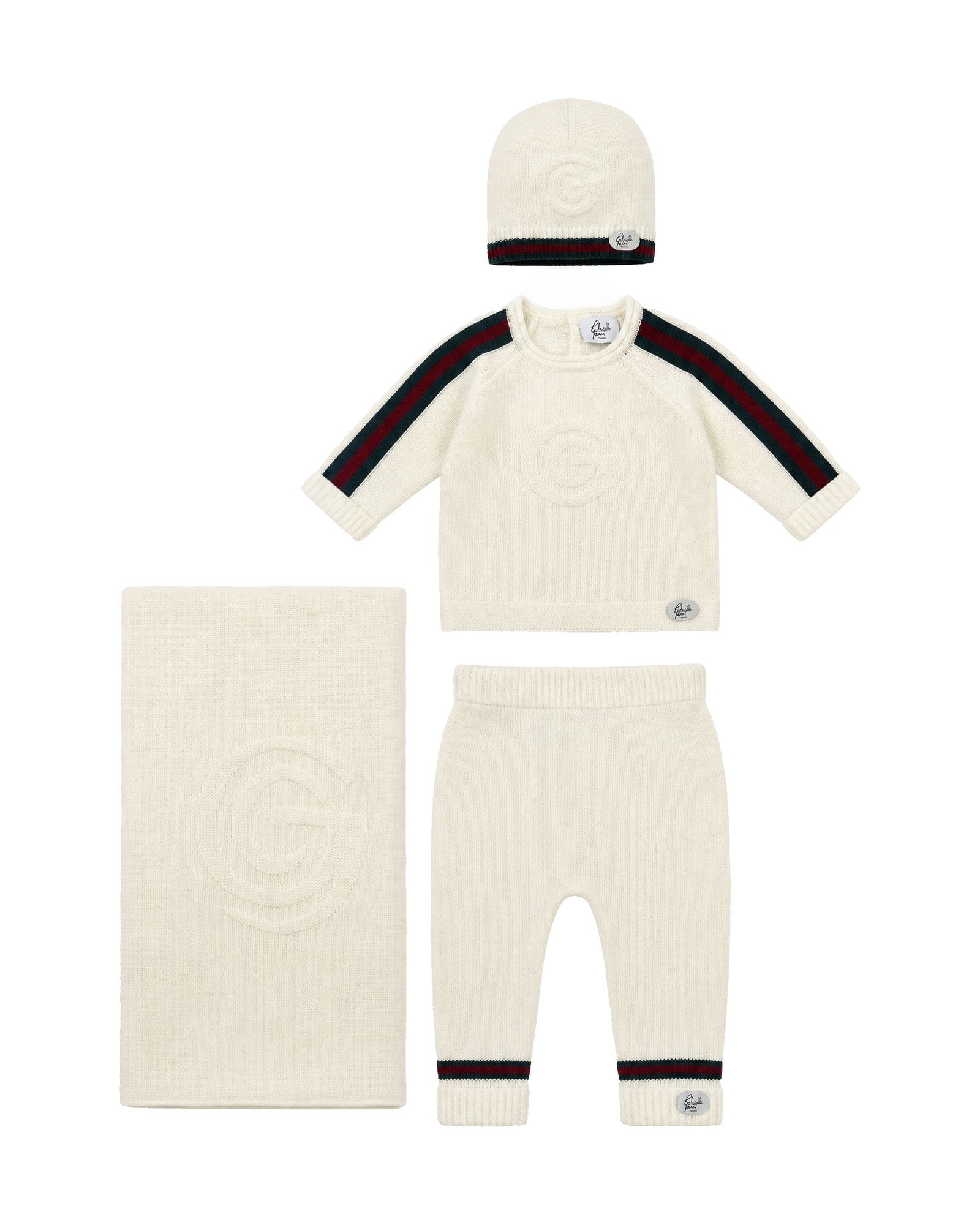 Gabriella Gucci Kids Set Completo+Capellino+Coperta Latte per Neonati