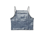 Diesel Kids Top Nero Mylar con Pailettes per Bambine