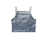 Diesel Kids Top Nero Mylar con Pailettes per Bambine