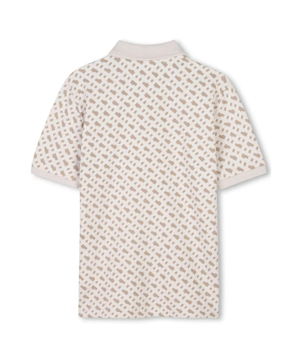 Boss Kids Polo Sabbia per Bambini (retro)