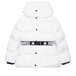 Dsquared2 Kids Giubbino Trapuntato Bianco Avvitato per Bambine