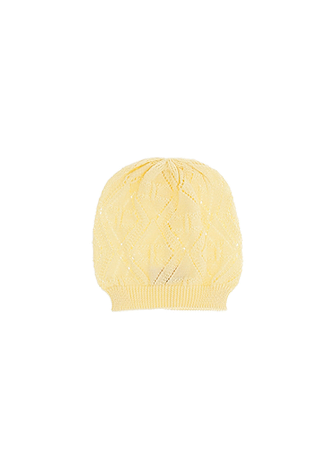 Elisabetta Franchi La Mia Bambina Cappello Limone Pointelle per Neonate