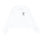 Msgm Kids Camicia Crop Bianco con Logo per Bambine