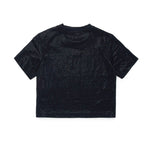 Diesel Kids T-shirt Nera con Applicazione Strass per Bambine (retro)