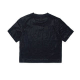 Diesel Kids T-shirt Nera con Applicazione Strass per Bambine (retro)