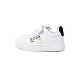 Boss Kids Sneakers Bianche con Strappi con Logo per Neonati 