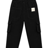 Yes London Kids Pantalone Nero con Tasconi per Bambini