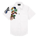 Barrow Kids Camicia Off-White con Ricami Unisex