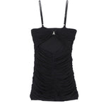 Patrizia Pepe Abito Nero Plissettato per Bambine