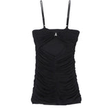 Patrizia Pepe Abito Nero Plissettato per Bambine