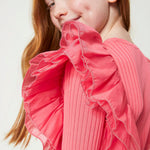 Twinset Kids Abito Fitted con Maniche in Organza (dettaglio)