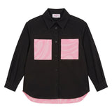Emilio Pucci Kids Camicia Nero e Rosa per Bambine