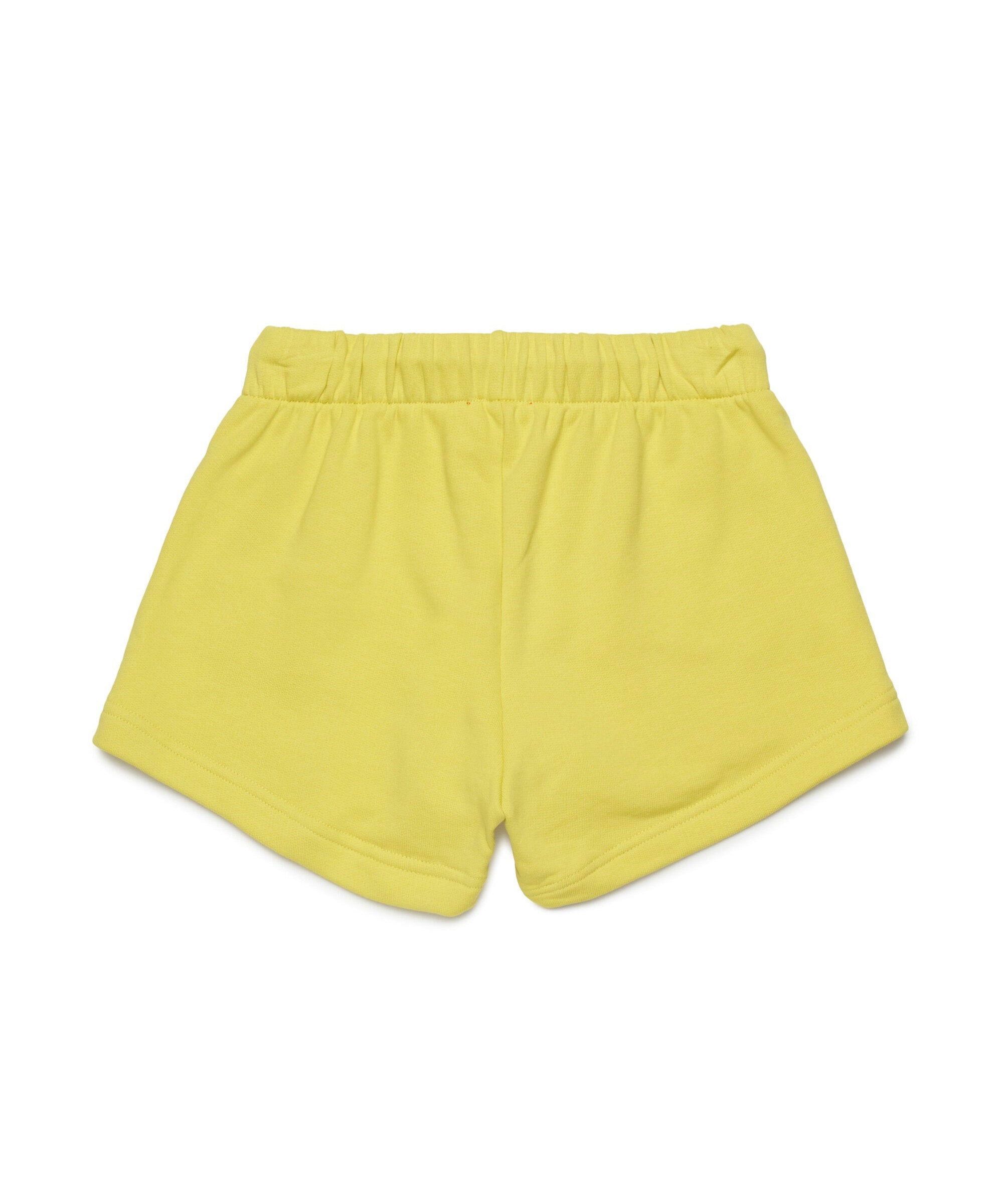 Diesel Kids Shorts Giallo con Micro Oval D per Bambine