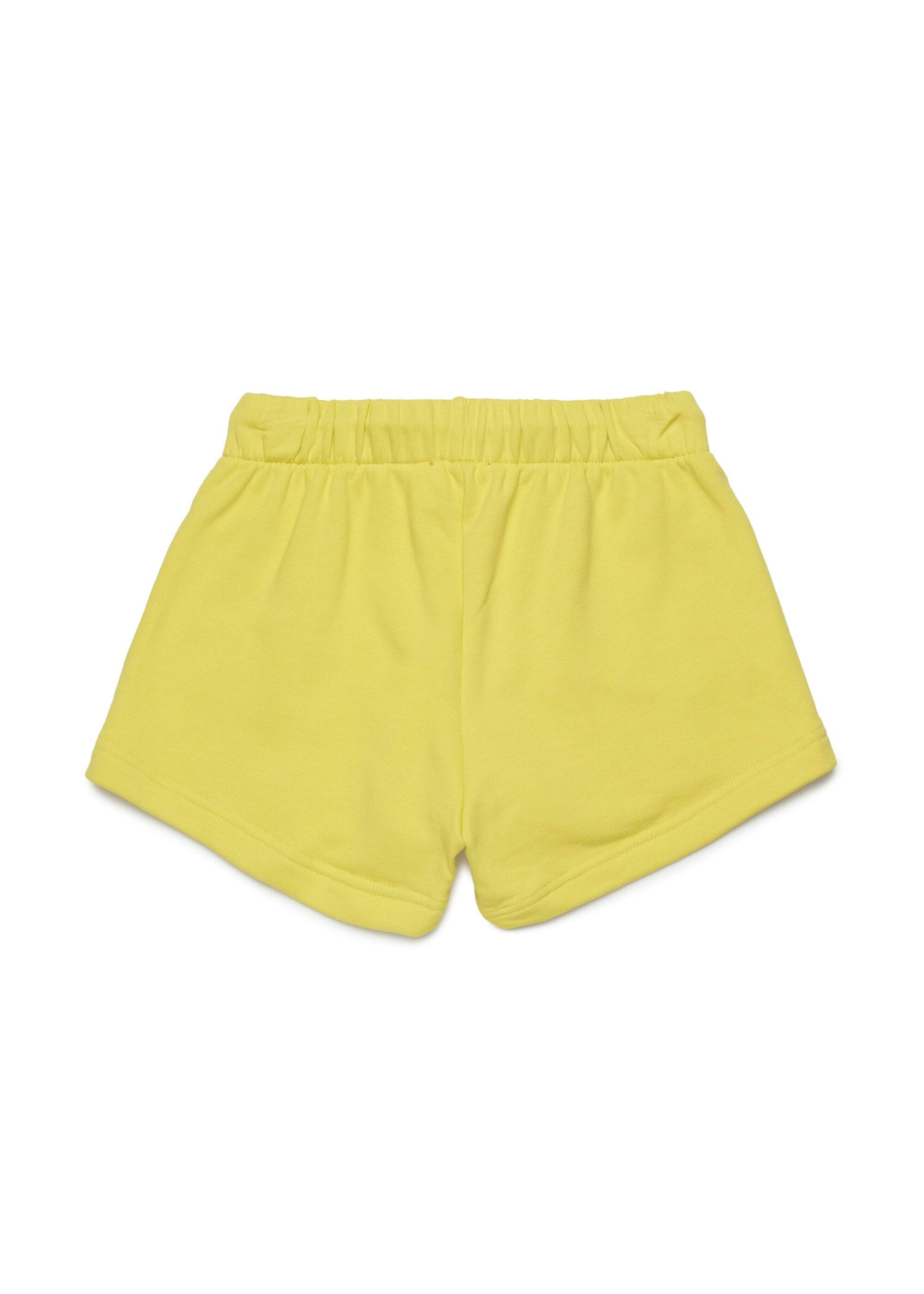 Diesel Kids Shorts Giallo con Micro Oval D per Bambine