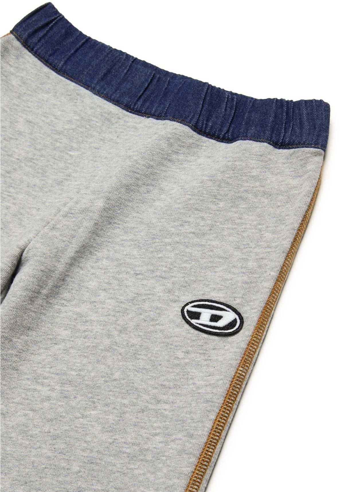 Diesel Kids Pantaloni Wide Leg in Tuta Grigi per Neonate (dettaglio)