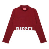 Diesel Kids Maglioncino Bordeaux con Logo Bianco per Bambine